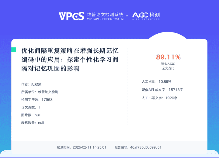 优化前维普 VPCS检测报告